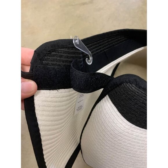 NWT Westloop Packable Adjustable Womens Visor Black/White Y2K Granny Demure Z2 - Picture 2 of 5